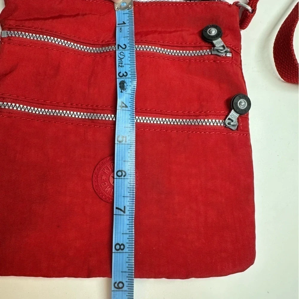 Kipling Red Crossbody Bag Small Double Outside Pockets Jaxton Gorilla Charm